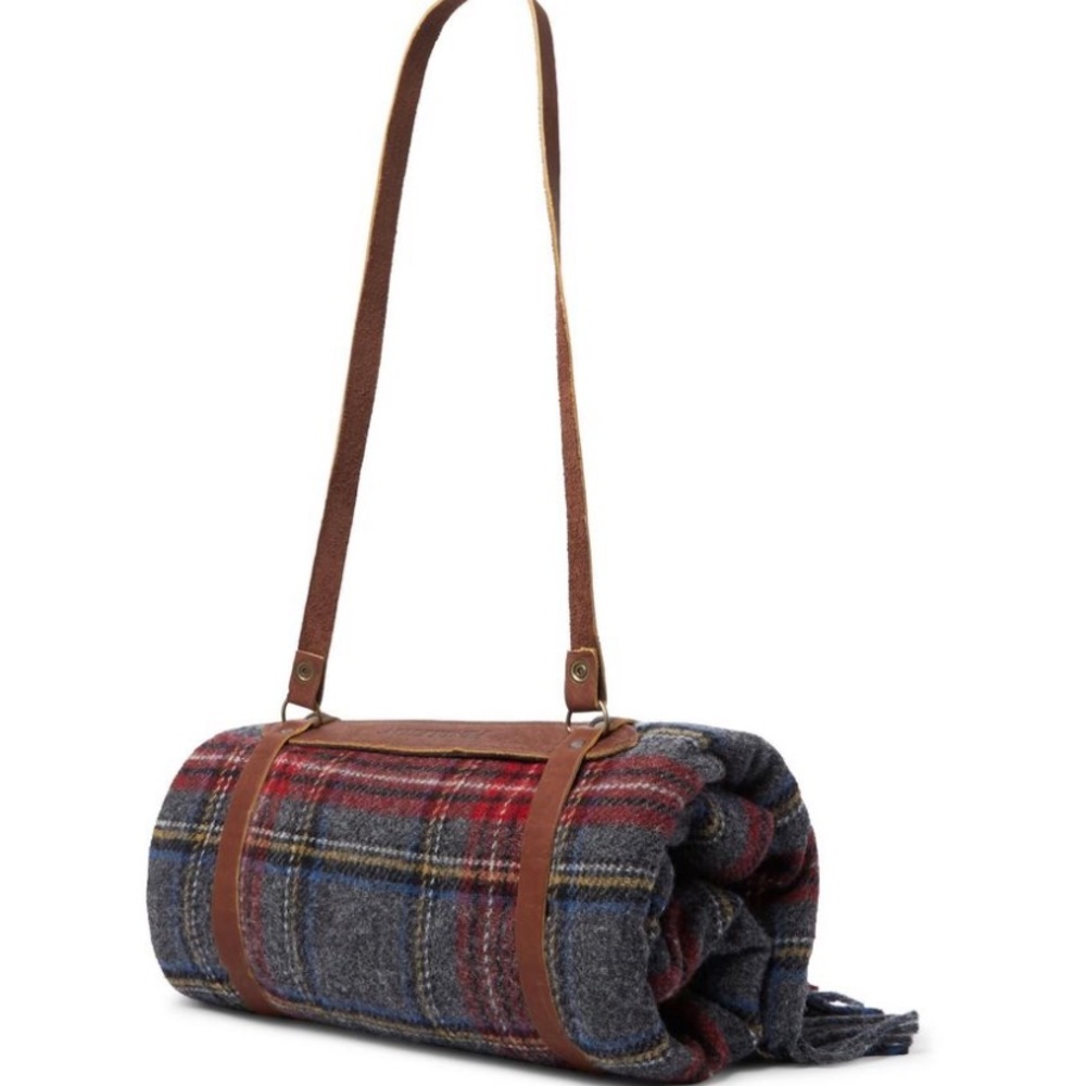 Pendleton - Fringed checked Wool Blanket - Picture 6 of 6
